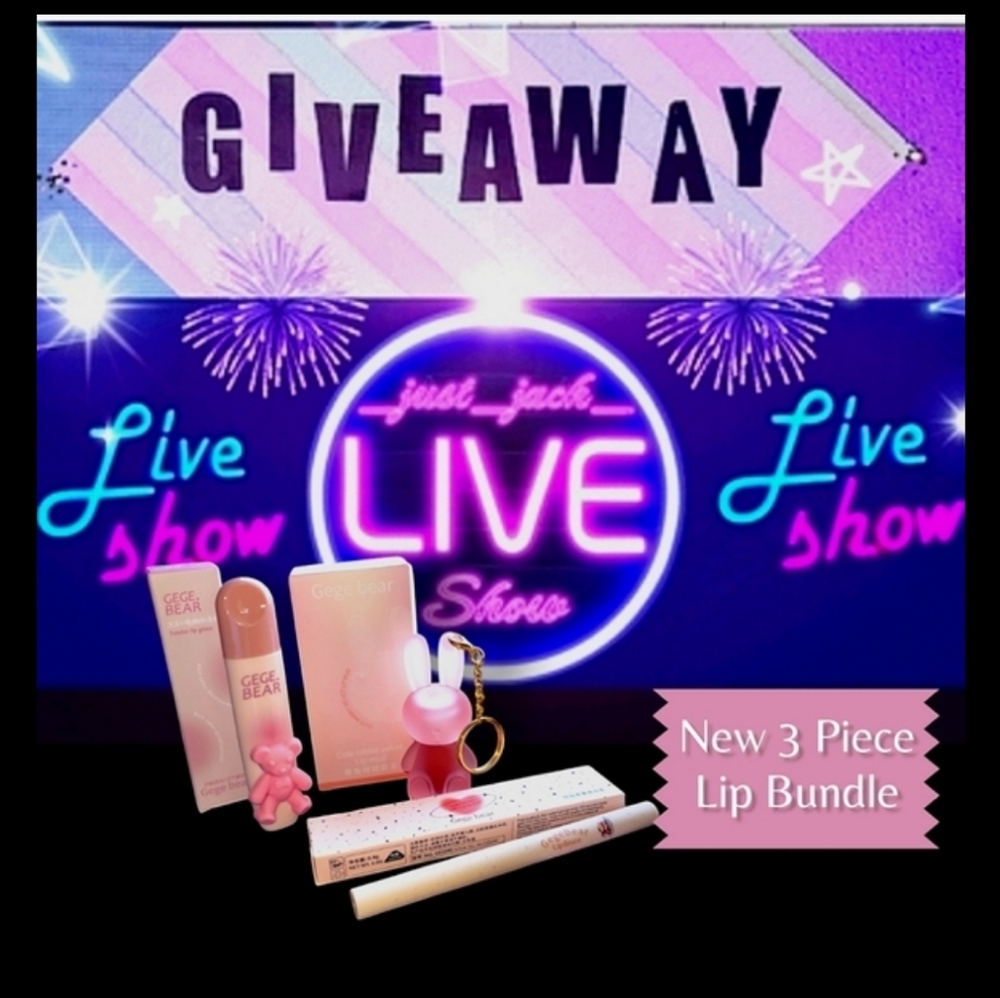 New GIVEAWAY #2 ~ NEW Gege Bear 3 piece lip bundle #1,2&3
